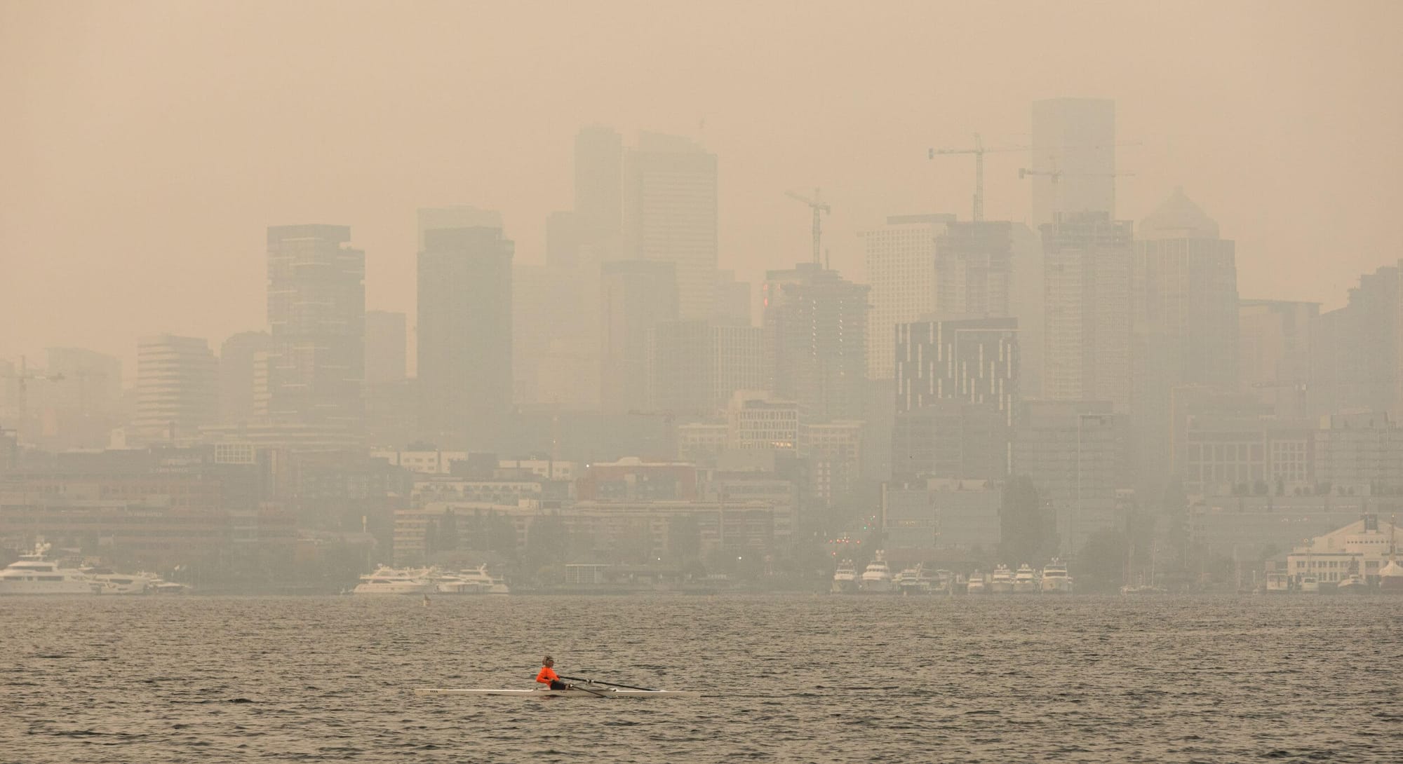 Hazy skyline
