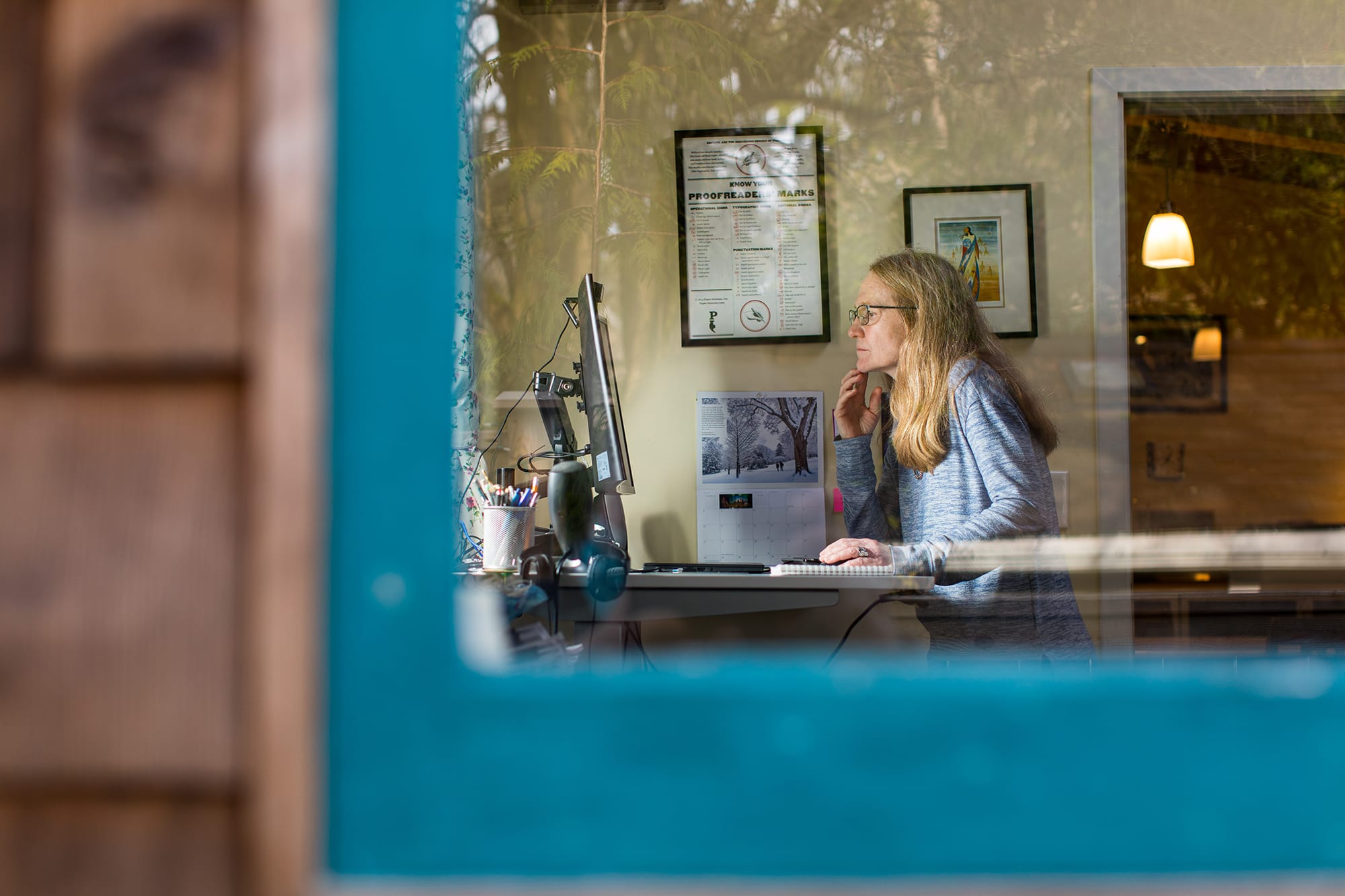Woman at computer