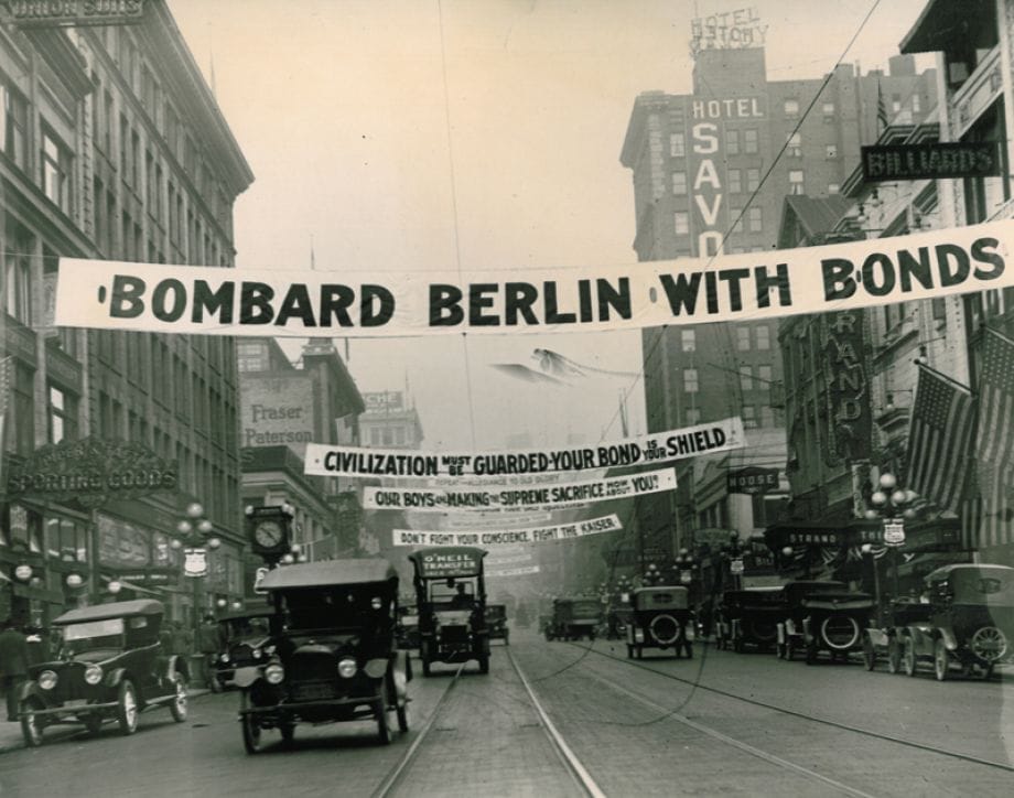 Downtown Seattle in 1918.