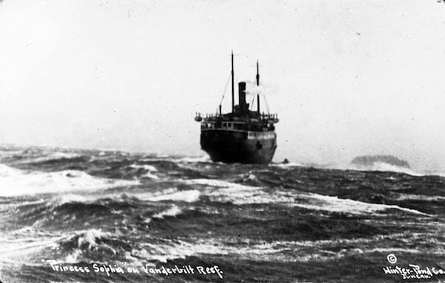 Ship on a reef