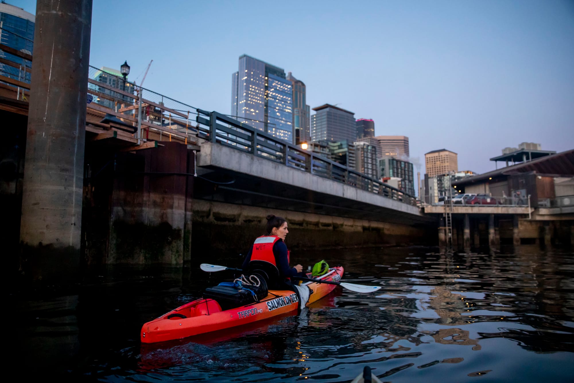 woman kayaking 