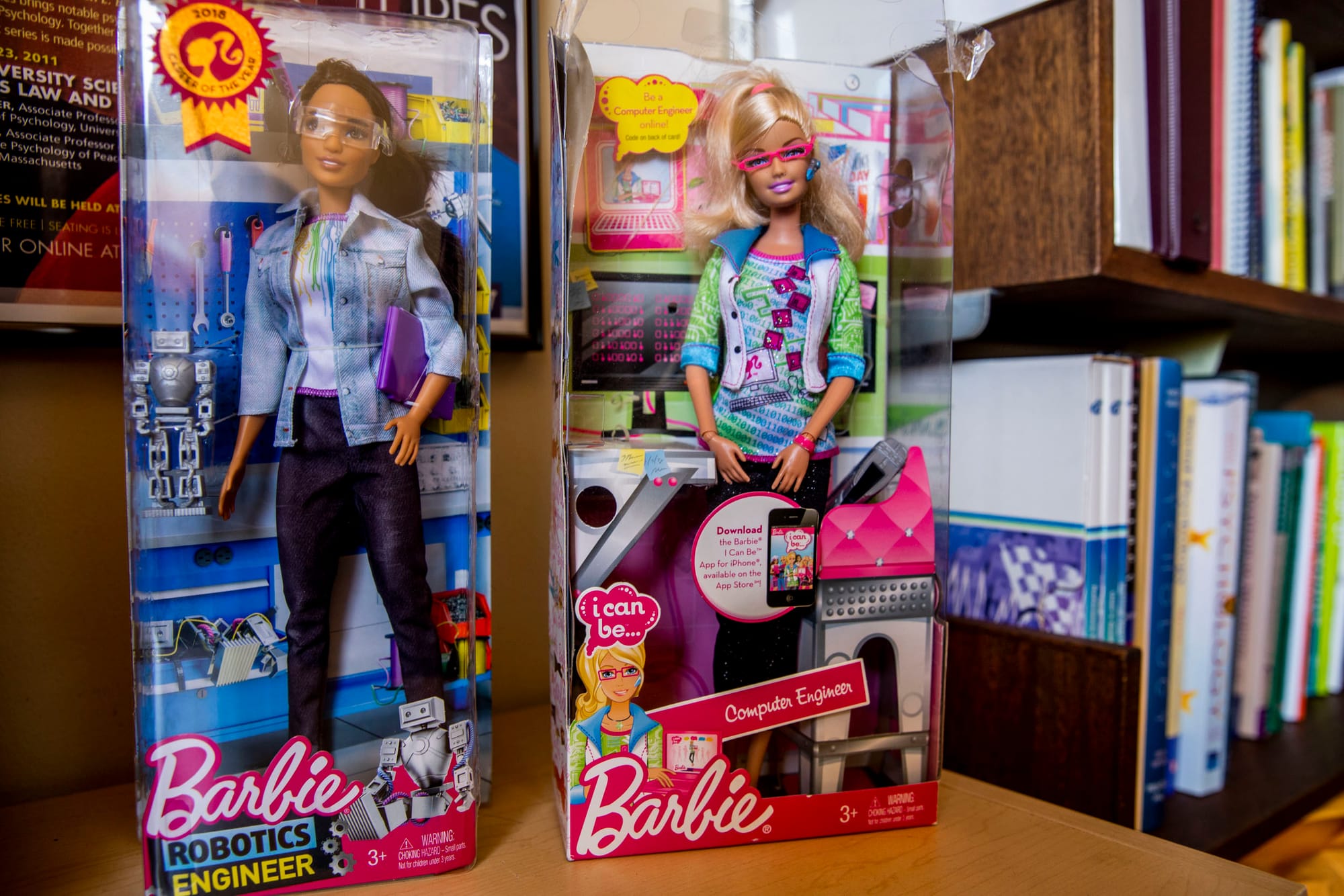 two tech career barbie dolls