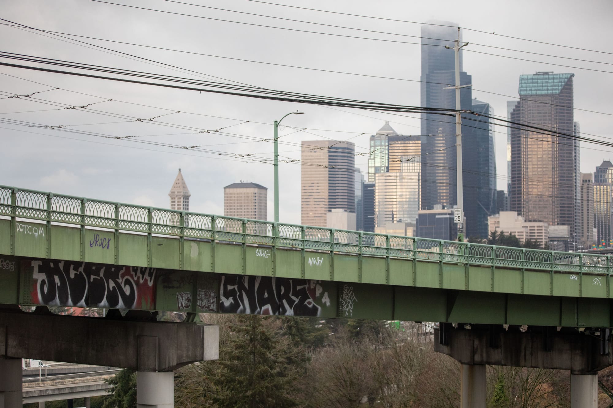 Graffiti tags under Dr. Jose P Rizal Bridge