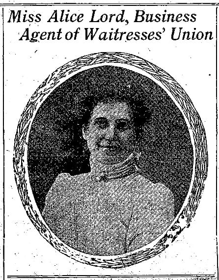 Alice Lord’s appeared on the front page of the Seattle Times in December 1907.