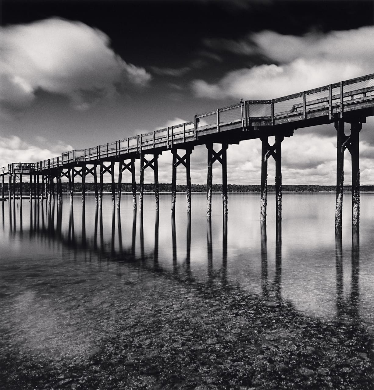 Michael Kenna, “Joemma Beach, Study 4, Key Peninsula, Washington, USA” (2017), toned gelatin silver print