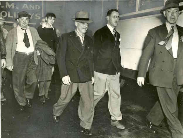 A German Bund leader with officers