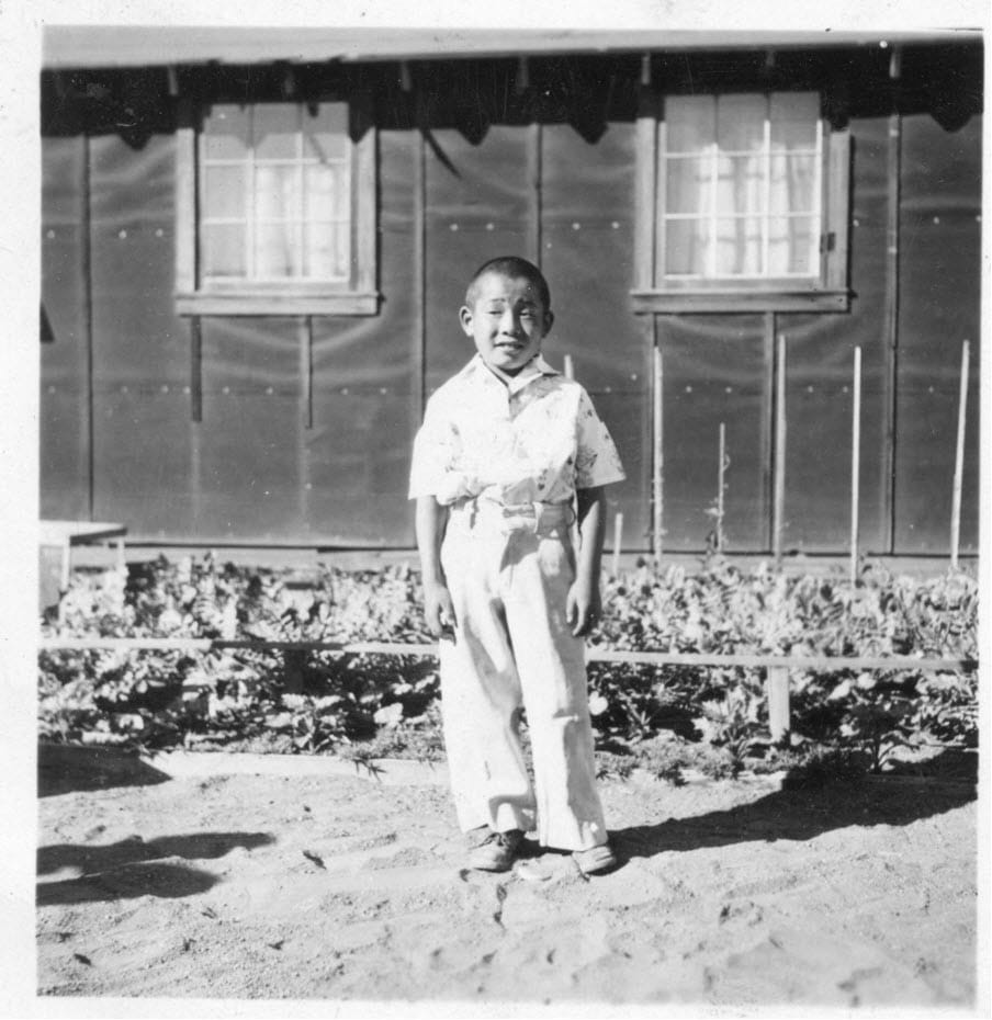 Young Tomio Moriguchi taken at Tule Lake internment camp.