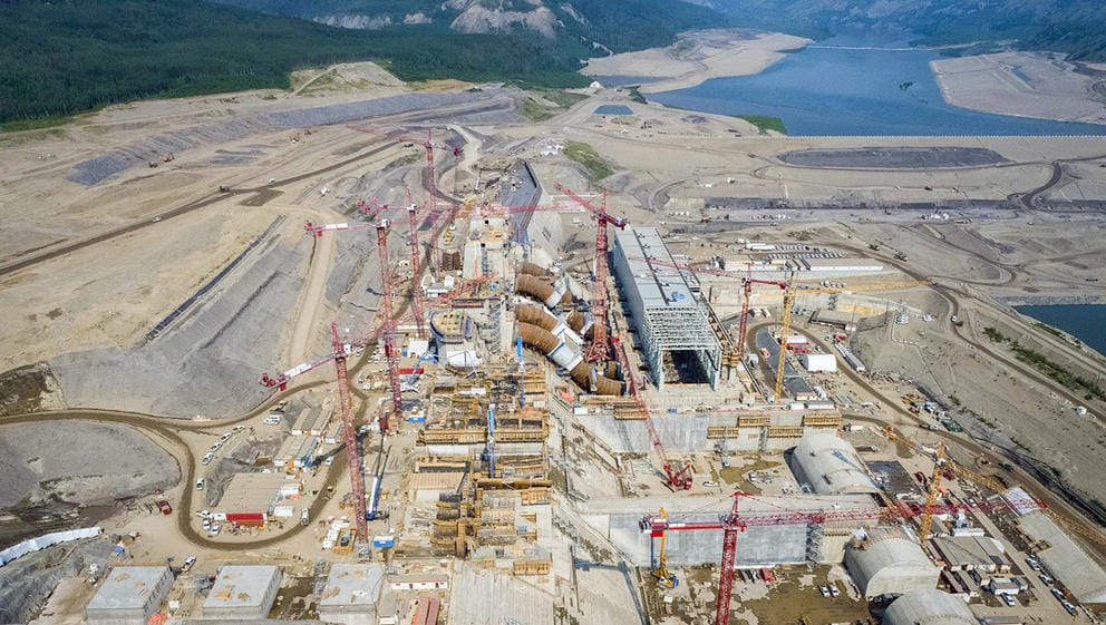 A large industrial facility pictured from the air