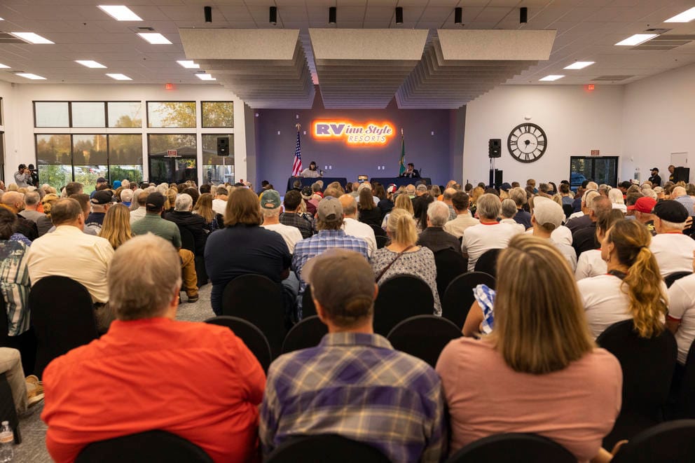 The crowd at the 3rd Congressional District debate