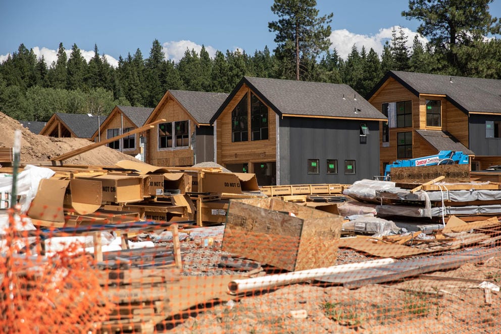 Homes under construction at Suncadia Resort in Roslyn
