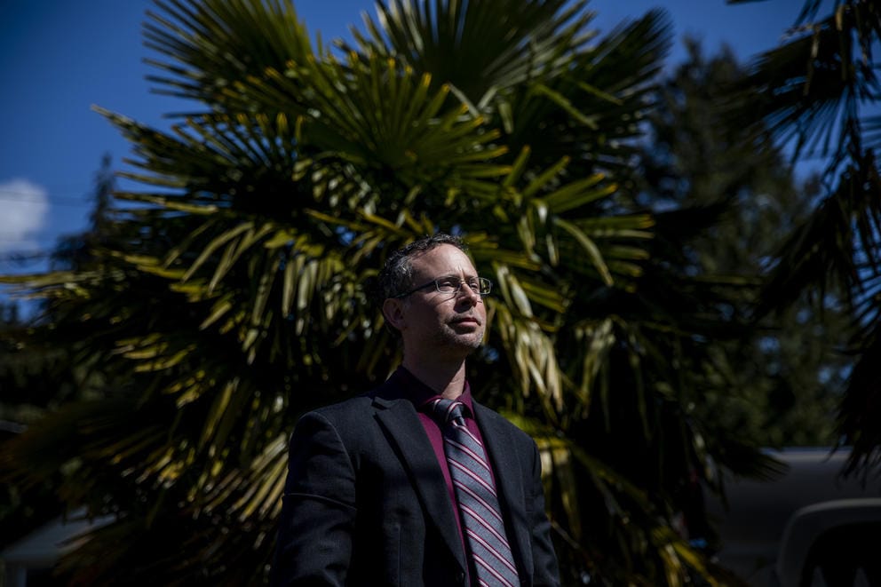 State Sen. Jesse Salomon with trees behind him