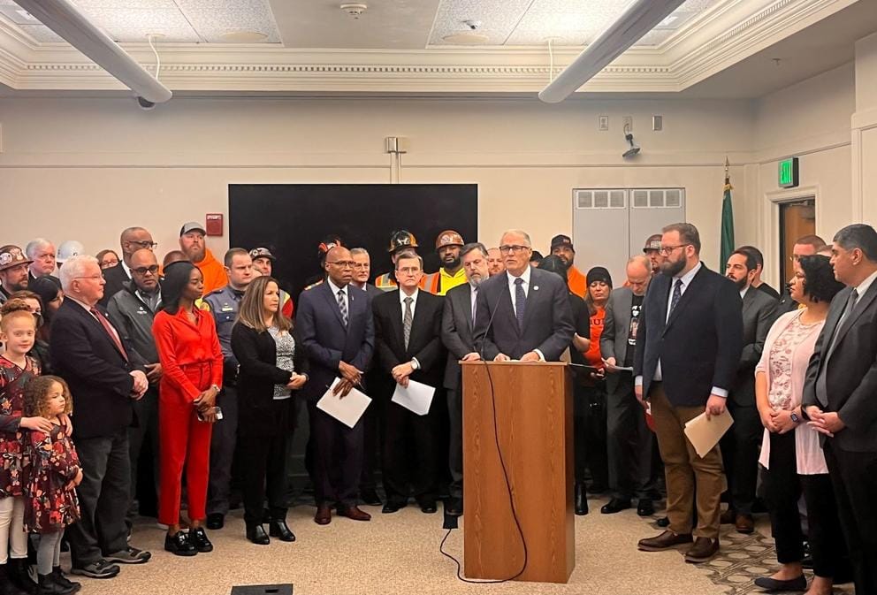 Gov. Inslee press conference on traffic safety bills