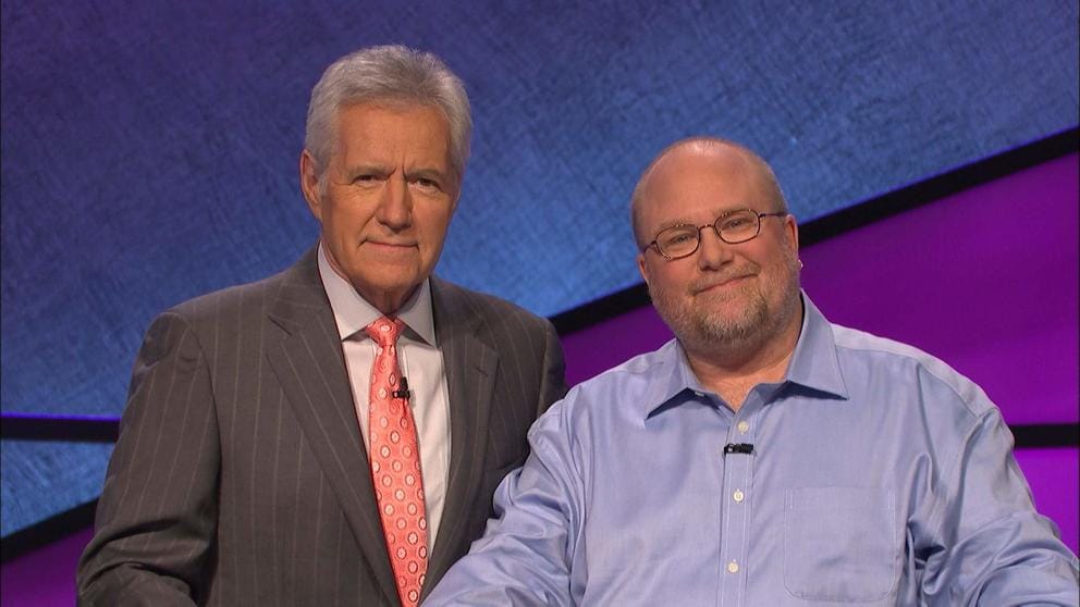 Alex Trebek and Gavin Borchert